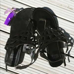 Faded Glory Rhinestone black sandles